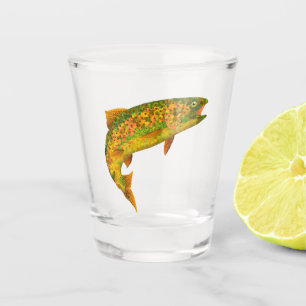 Aspen Leaf Regenbogenforelle 2 Schnapsglas
