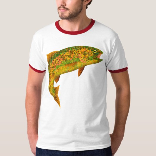 Aspen Leaf Regenbogenforelle 2 T-Shirt (Vorderseite)
