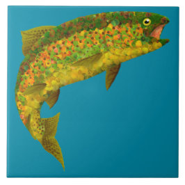 Aspen Leaf Regenbogenforelle 3 Fliese