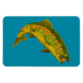Aspen Leaf Regenbogenforelle 3 Magnet (Horizontal)