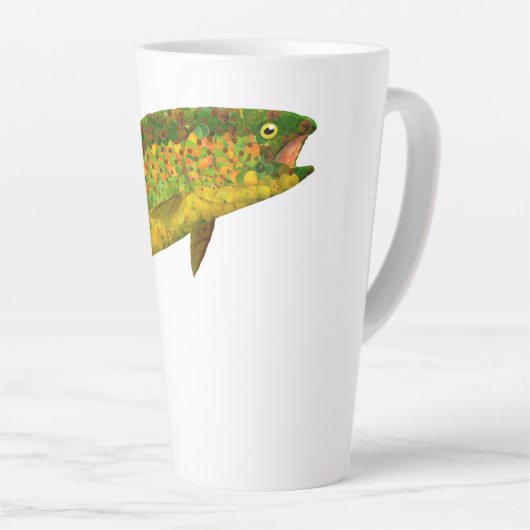 Aspen Leaf Regenbogenforelle 3 Milchtasse (Rechte Ecke)