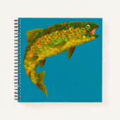 Aspen Leaf Regenbogenforelle 3 Notizblock (Vorderseite)