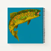 Aspen Leaf Regenbogenforelle 3 Notizblock (Rückseite)