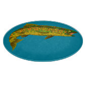 Aspen Leaf Regenbogenforelle 3 Schneidebrett (Ecke)