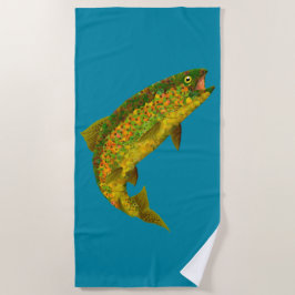 Aspen Leaf Regenbogenforelle 3 Strandtuch