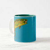 Aspen Leaf Regenbogenforelle 3 Zweifarbige Tasse (Vorderseite Links)