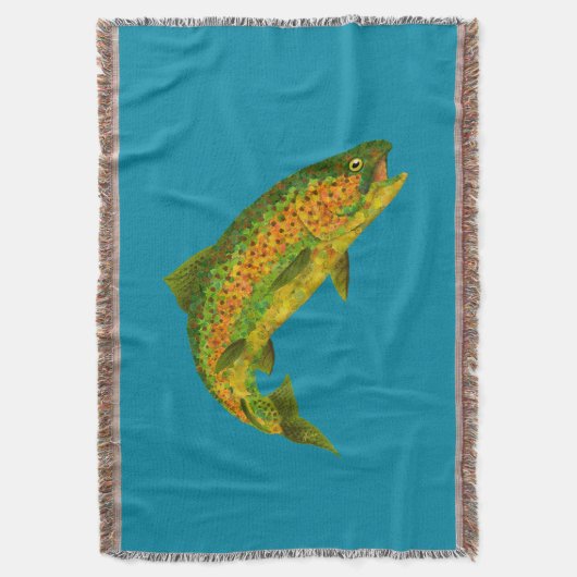 Aspen Leaf Regenbogenforelle 4 Decke (Vorderseite Vertikal)