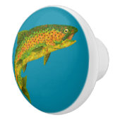 Aspen Leaf Regenbogenforelle 4 Keramikknauf (Rechts)