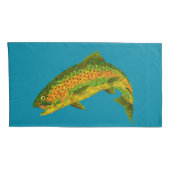 Aspen Leaf Regenbogenforelle 4 Kissenbezug (Rückseite-Rechts)