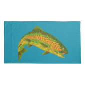 Aspen Leaf Regenbogenforelle 4 Kissenbezug (Rückseite-Links)