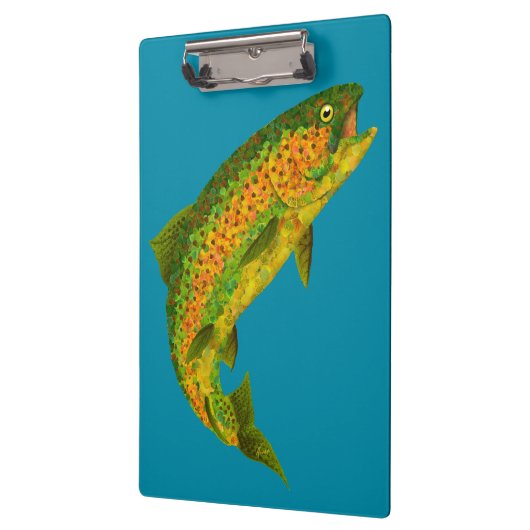 Aspen Leaf Regenbogenforelle 4 Klemmbrett (Links)