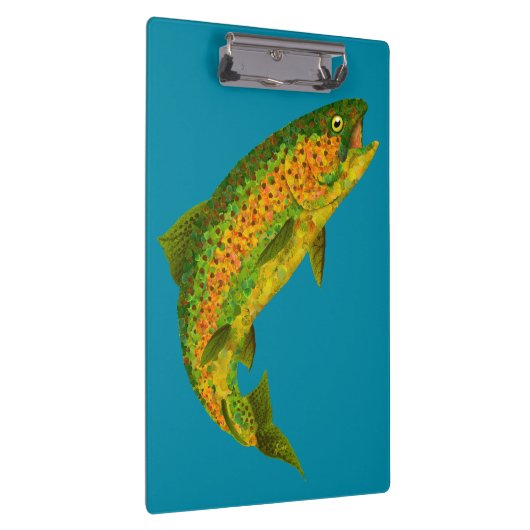 Aspen Leaf Regenbogenforelle 4 Klemmbrett (Rechts)