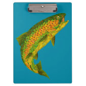 Aspen Leaf Regenbogenforelle 4 Klemmbrett (Vorderseite)