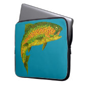 Aspen Leaf Regenbogenforelle 4 Laptopschutzhülle (Vorderseite Links)