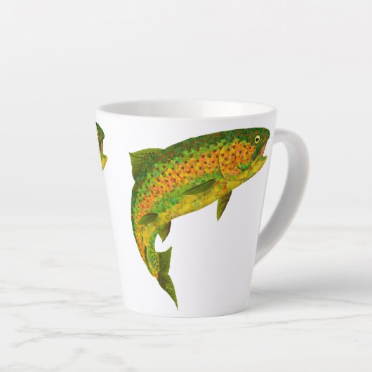 Aspen Leaf Regenbogenforelle 4 Milchtasse (Rechte Ecke)