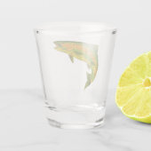 Aspen Leaf Regenbogenforelle 4 Schnapsglas (Rückseite)