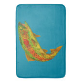 Aspen Leaf Regenbogenforelle 5 Badematte (Vorderseite Vertikal)