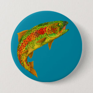 Aspen Leaf Regenbogenforelle 5 Button