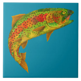 Aspen Leaf Regenbogenforelle 5 Fliese