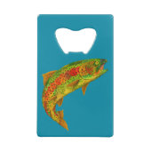 Aspen Leaf Regenbogenforelle 5 Geldbeutel Flaschenöffner (Rückseite)