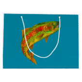 Aspen Leaf Regenbogenforelle 5 Große Geschenktüte (Rückseite)
