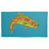 Aspen Leaf Regenbogenforelle 5 Kissenbezug (Vorderseite-Links)