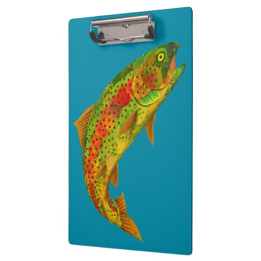 Aspen Leaf Regenbogenforelle 5 Klemmbrett (Links)