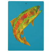 Aspen Leaf Regenbogenforelle 5 Klemmbrett (Rückseite)