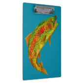 Aspen Leaf Regenbogenforelle 5 Klemmbrett (Rechts)