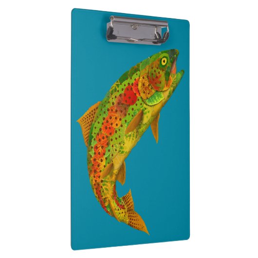 Aspen Leaf Regenbogenforelle 5 Klemmbrett (Rechts)