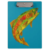 Aspen Leaf Regenbogenforelle 5 Klemmbrett (Vorderseite)