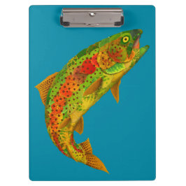 Aspen Leaf Regenbogenforelle 5 Klemmbrett