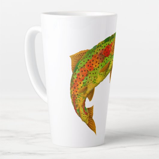 Aspen Leaf Regenbogenforelle 5 Milchtasse (Linke Ecke)
