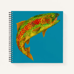 Aspen Leaf Regenbogenforelle 5 Notizblock