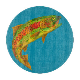 Aspen Leaf Regenbogenforelle 5 Schneidebrett