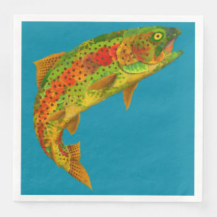 Aspen Leaf Regenbogenforelle 5 Serviette