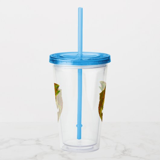 Aspen Leaf Regenbogenforelle 6 Acryltrinkbecher (Rechts)