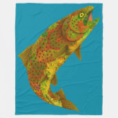 Aspen Leaf Regenbogenforelle 6 Fleecedecke (Vorderseite)