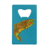 Aspen Leaf Regenbogenforelle 6 Geldbeutel Flaschenöffner (Vorderseite)