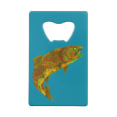 Aspen Leaf Regenbogenforelle 6 Geldbeutel Flaschenöffner (Rückseite)