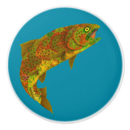 Aspen Leaf Regenbogenforelle 6 Keramikknauf