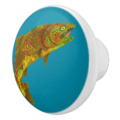 Aspen Leaf Regenbogenforelle 6 Keramikknauf (Rechts)