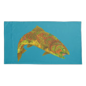 Aspen Leaf Regenbogenforelle 6 Kissenbezug (Rückseite-Links)