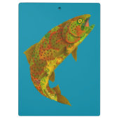 Aspen Leaf Regenbogenforelle 6 Klemmbrett (Rückseite)