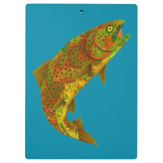 Aspen Leaf Regenbogenforelle 6 Klemmbrett (Rückseite)