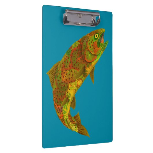 Aspen Leaf Regenbogenforelle 6 Klemmbrett (Rechts)