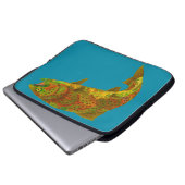 Aspen Leaf Regenbogenforelle 6 Laptopschutzhülle (Vorne Knopf)