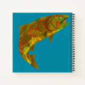 Aspen Leaf Regenbogenforelle 6 Notizblock (Rückseite)