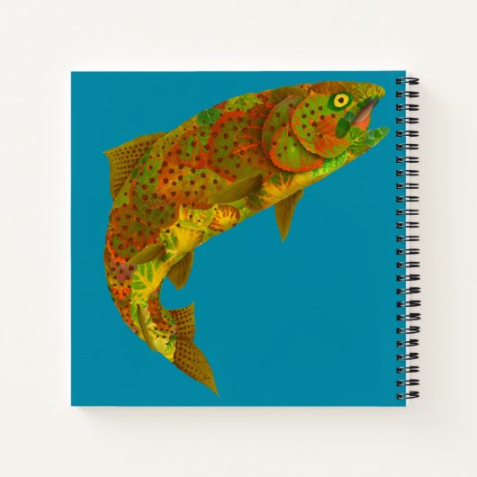 Aspen Leaf Regenbogenforelle 6 Notizblock (Rückseite)