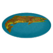 Aspen Leaf Regenbogenforelle 6 Schneidebrett (Ecke)